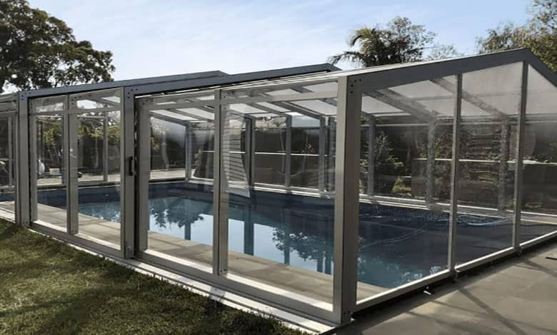 سقف استخر پلی کربنات